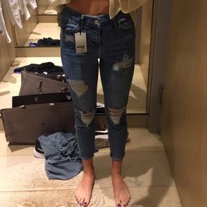 mid blue super ripped jamie jeans